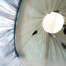 Load image into Gallery viewer, SCALLOPED HETTY FEATHER LAMPSHADE - Sky Blue Linen