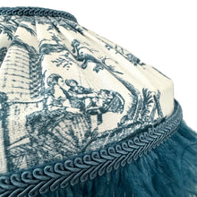 Load image into Gallery viewer, TIFFANY DORIS LAMPSHADE - Petrol Blue Toile