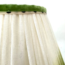 Load image into Gallery viewer, TRADITIONAL GATHERED LAMPSHADE - Green dip dye with Polka Dot