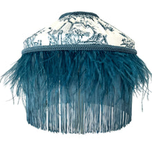 Load image into Gallery viewer, TIFFANY DORIS LAMPSHADE - Petrol Blue Toile