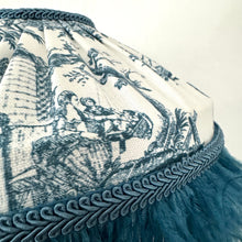 Load image into Gallery viewer, TIFFANY DORIS LAMPSHADE - Petrol Blue Toile
