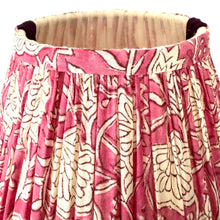 Load image into Gallery viewer, TRADITIONAL GATHERED LAMPSHADE - Pink Floral Indian Block Print
