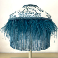 Load image into Gallery viewer, TIFFANY DORIS LAMPSHADE - Petrol Blue Toile
