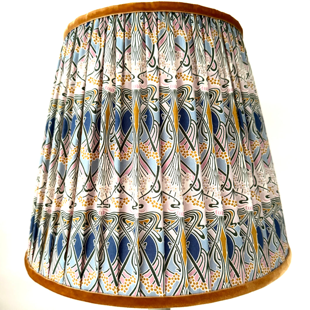 TRADITIONAL GATHERED LAMPSHADE - Liberty Ianthe Blue