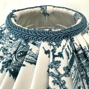TIFFANY DORIS LAMPSHADE - Petrol Blue Toile